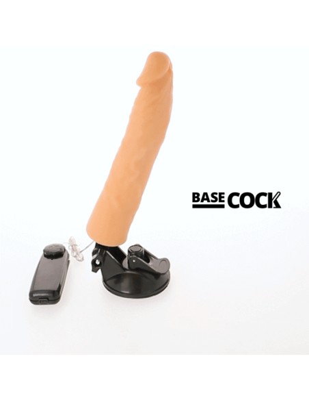 BASECOCK VIBRADOR REALISTICO CONTROL REMOTO NATURAL 21 CM