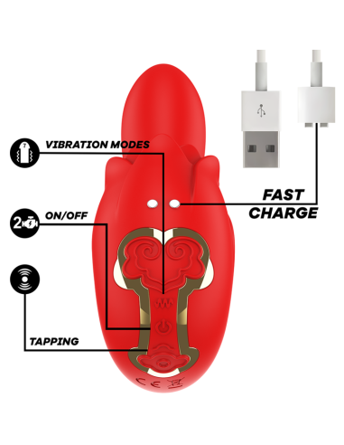 MIA SELENA ESTIMULADOR VIBRATING TAPPING ROJO