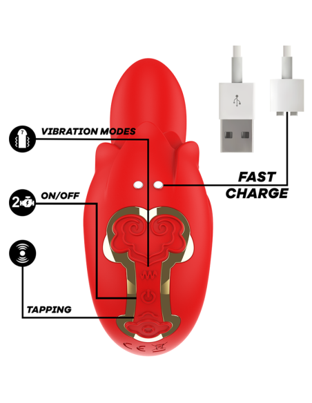 MIA SELENA ESTIMULADOR VIBRATING TAPPING ROJO