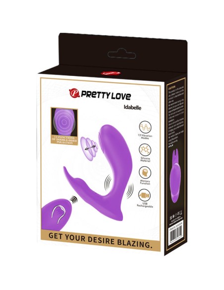 PRETTY LOVE IDABELLE VIBRATION PULSATION CONTROL REMOTO VIOLETA