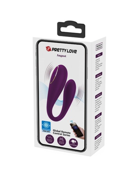 PRETTY LOVE AUGUST VIBRADOR DOBLE PLACER GLOBAL REMOTE