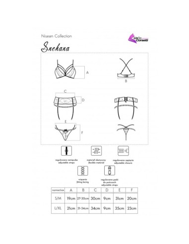 LIVCO CORSETTI FASHION SNEHANA LC 90443 SUJETADOR LIGUERO PANTY NEGRO