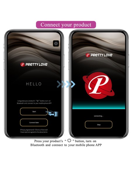 PRETTY LOVE HECTOR VIBRADOR ELECTROSHOCK POR CONTROL POR APP LILA