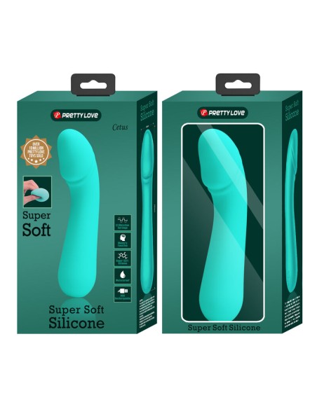 PRETTY LOVE CETUS VIBRADOR RECARGABLE VERDE AGUA