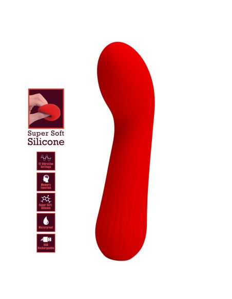 PRETTY LOVE FAUN VIBRADOR RECARGABLE ROJO