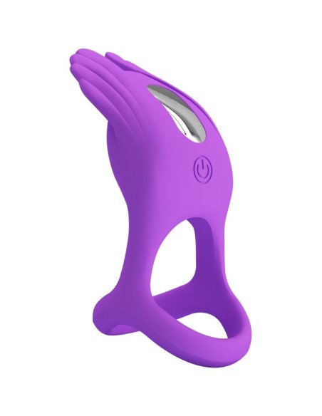 PRETTY LOVE ANILLO VIBRADOR SILAS 7 VIBRACIONES SILICONA LILA