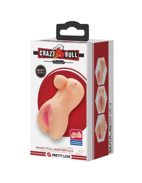 CRAZY BULL VAGINA Y ANO REALISTICOS VIBRADOR HANNAH
