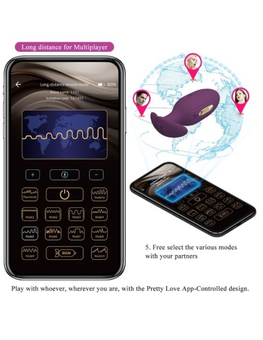 PRETTY LOVE JEFFERSON PLUG ANAL CONTROLADO POR APP LILA