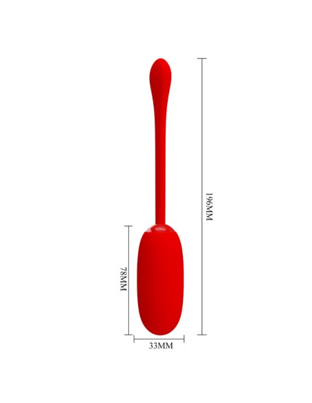 PRETTY LOVE JULIUS HUEVO VIBRADOR IMPERMEBLE RECARGABLE ROJO