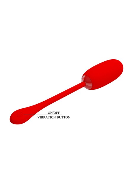 PRETTY LOVE JULIUS HUEVO VIBRADOR IMPERMEBLE RECARGABLE ROJO