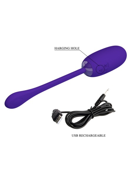 PRETTY LOVE JULIUS HUEVO VIBRADOR IMPERMEBLE RECARGABLE LILA