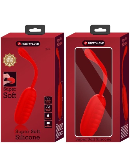 PRETTY LOVE KIRK HUEVO VIBRADOR RECARGABLE ROJO
