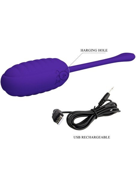 PRETTY LOVE KIRK HUEVO VIBRADOR RECARGABLE LILA PRETTY LOVE KIRK HUEVO VIBRADOR RECARGABLE LILA