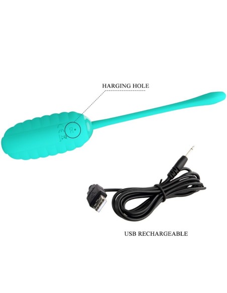 PRETTY LOVE KIRK HUEVO VIBRADOR RECARGABLE VERDE AGUA PRETTY LOVE KIRK HUEVO VIBRADOR RECARGABLE VERDE AGUA