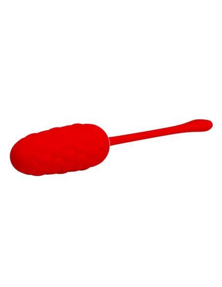 PRETTY LOVE HUEVO VIBRADOR CON TEXTURA MARINA RECARGABLE ROJO