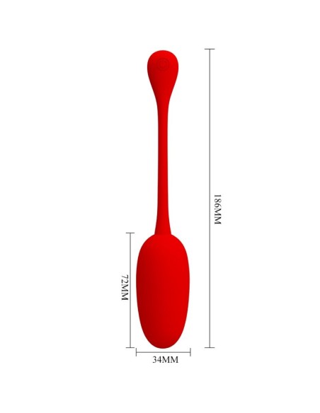 PRETTY LOVE KNUCKER HUEVO VIBRADOR RECARGABLE ROJO