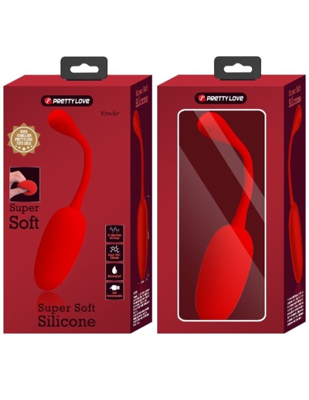 PRETTY LOVE KNUCKER HUEVO VIBRADOR RECARGABLE ROJO