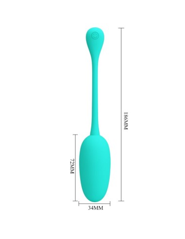 PRETTY LOVE KNUCKER HUEVO VIBRADOR RECARGABLE VERDE AGUA