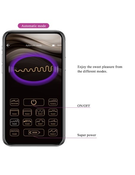 PRETTY LOVE JAYLEEN VIBRADOR APP CONTROL REMOTO LILA
