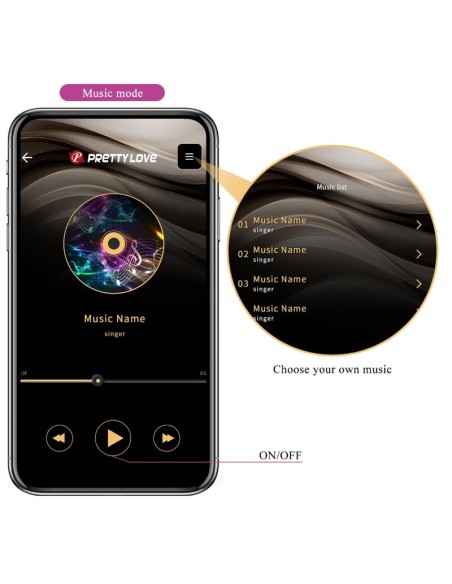 PRETTY LOVE JAYLEEN VIBRADOR APP CONTROL REMOTO LILA