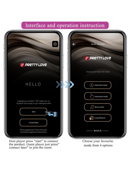 PRETTY LOVE CATALINA VIBRADOR APP CONTROL REMOTO LILA