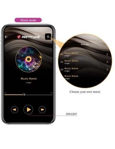 PRETTY LOVE CATALINA VIBRADOR APP CONTROL REMOTO LILA