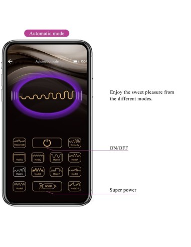 PRETTY LOVE CATALINA VIBRADOR APP CONTROL REMOTO LILA