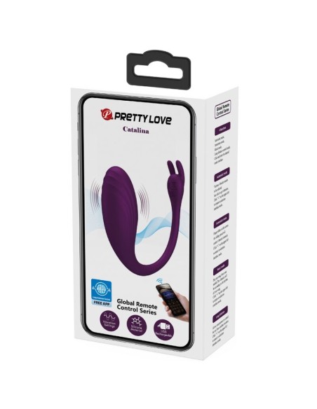 PRETTY LOVE CATALINA VIBRADOR APP CONTROL REMOTO LILA