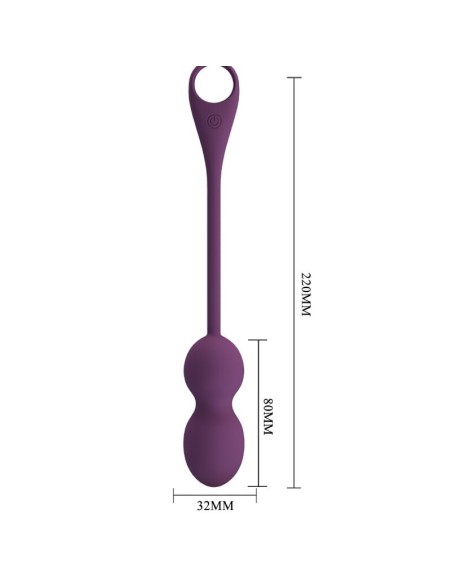 PRETTY LOVE ELVIRA KEGEL BALLS APP CONTROL REMOTO MORADO