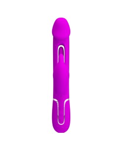 PRETTY LOVE KAMPAS VIBRADOR RABBIT 3 EN 1 MULTIFUNCION CON LENGUA VIOLETA 2