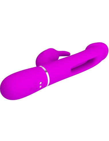PRETTY LOVE KAMPAS VIBRADOR RABBIT 3 EN 1 MULTIFUNCION CON LENGUA VIOLETA