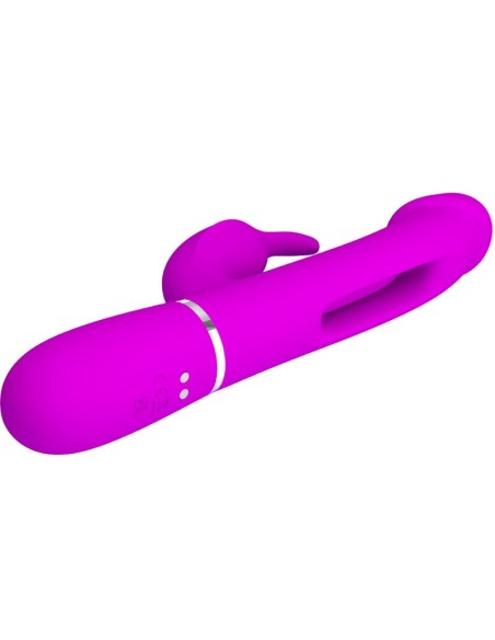 PRETTY LOVE KAMPAS VIBRADOR RABBIT 3 EN 1 MULTIFUNCION CON LENGUA VIOLETA