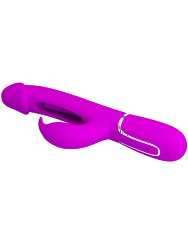 PRETTY LOVE KAMPAS VIBRADOR RABBIT 3 EN 1 MULTIFUNCION CON LENGUA VIOLETA