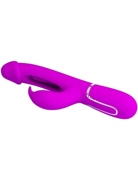 PRETTY LOVE KAMPAS VIBRADOR RABBIT 3 EN 1 MULTIFUNCION CON LENGUA VIOLETA