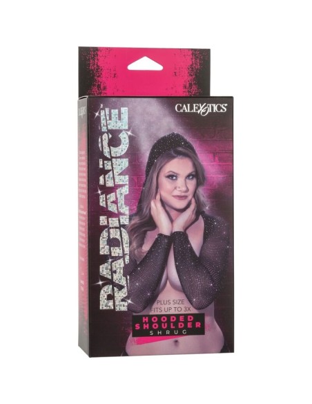 RADIANCE ENCOGIMIENTO DE HOMBROS CON CAPUCHA PEDRERIA TALLA GRANDE