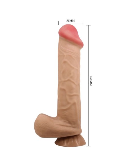 PRETTY LOVE SLIDING SKIN SERIES DILDO REALISTICO CON VENTOSA PIEL DESLIZANTE 26 CM