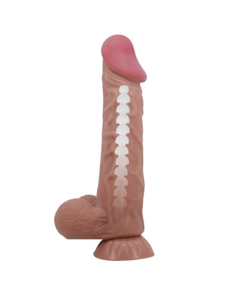PRETTY LOVE SLIDING SKIN SERIES DILDO REALISTICO CON VENTOSA PIEL DESLIZANTE MORENO 24 CM