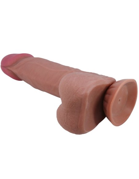 PRETTY LOVE SLIDING SKIN SERIES DILDO REALISTICO CON VENTOSA PIEL DESLIZANTE MORENO 218 CM