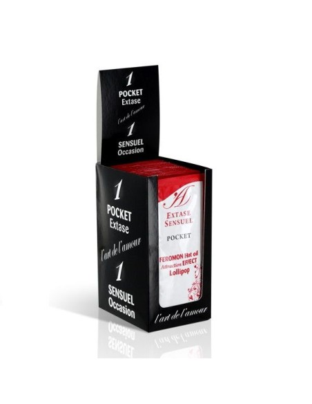 EXTASE SENSUAL ACEITE MASAJE EFECTO CALOR FEROMONAS PIRULETA 10 ML