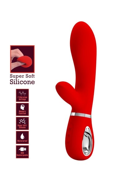 PRETTY LOVE THOMAS VIBRADOR PUNTO G MULTIFUNCION ROJO