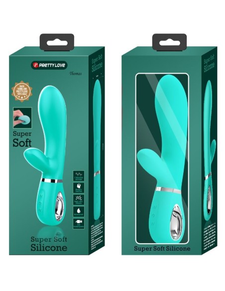 PRETTY LOVE THOMAS VIBRADOR PUNTO G MULTIFUNCION VERDE AGUA