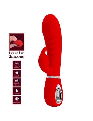 PRETTY LOVE PRESCOTT VIBRADOR PUNTO G MULTIFUNCION ROJO