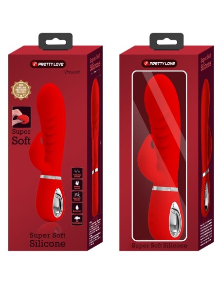 PRETTY LOVE PRESCOTT VIBRADOR PUNTO G MULTIFUNCION ROJO