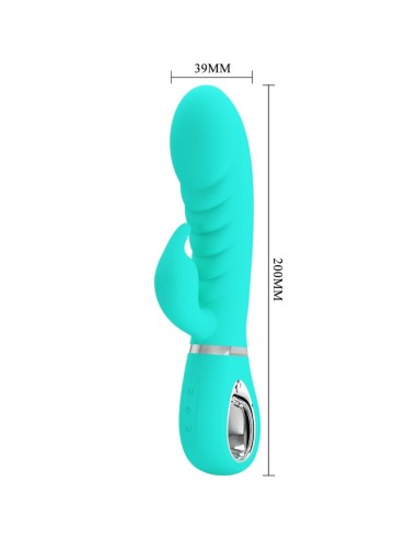 PRETTY LOVE PRESCOTT VIBRADOR PUNTO G MULTIFUNCION VERDE AGUA
