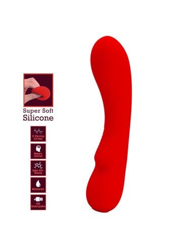 PRETTY LOVE PRESCOTT VIBRADOR RECARGABLE ROJO