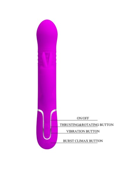 PRETTY LOVE VIBRADOR COALE RABBIT PERLAS VIOLETA