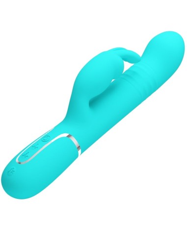 PRETTY LOVE VIBRADOR COALE RABBIT PERLAS VERDE AGUA