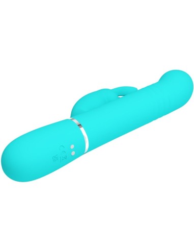 PRETTY LOVE VIBRADOR COALE RABBIT PERLAS VERDE AGUA