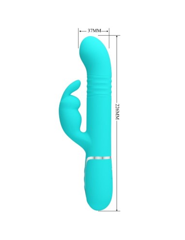 PRETTY LOVE VIBRADOR COALE RABBIT PERLAS VERDE AGUA