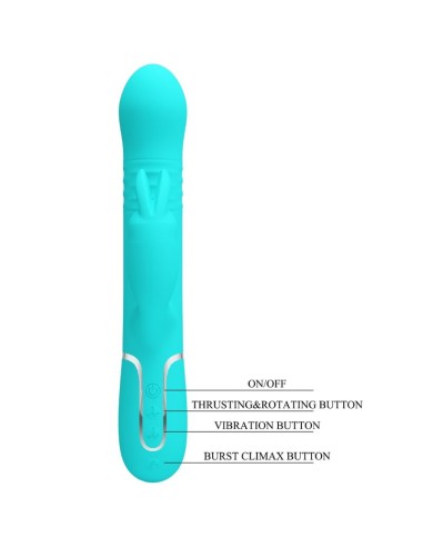 PRETTY LOVE VIBRADOR COALE RABBIT PERLAS VERDE AGUA